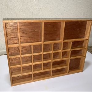 Wood Collectible Organizer Caddy Shelf Thimble